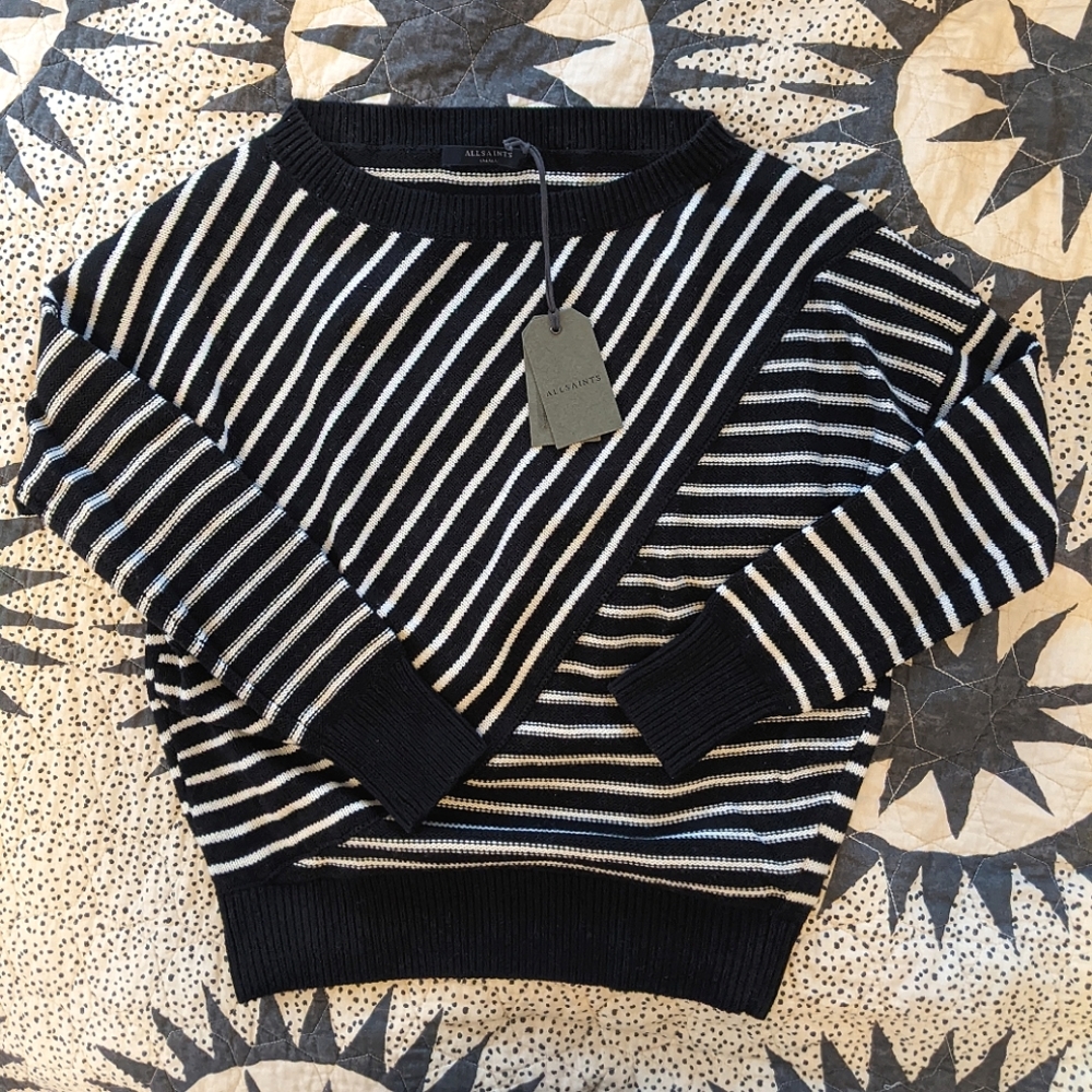 nwt ✨ all saints striped sweater